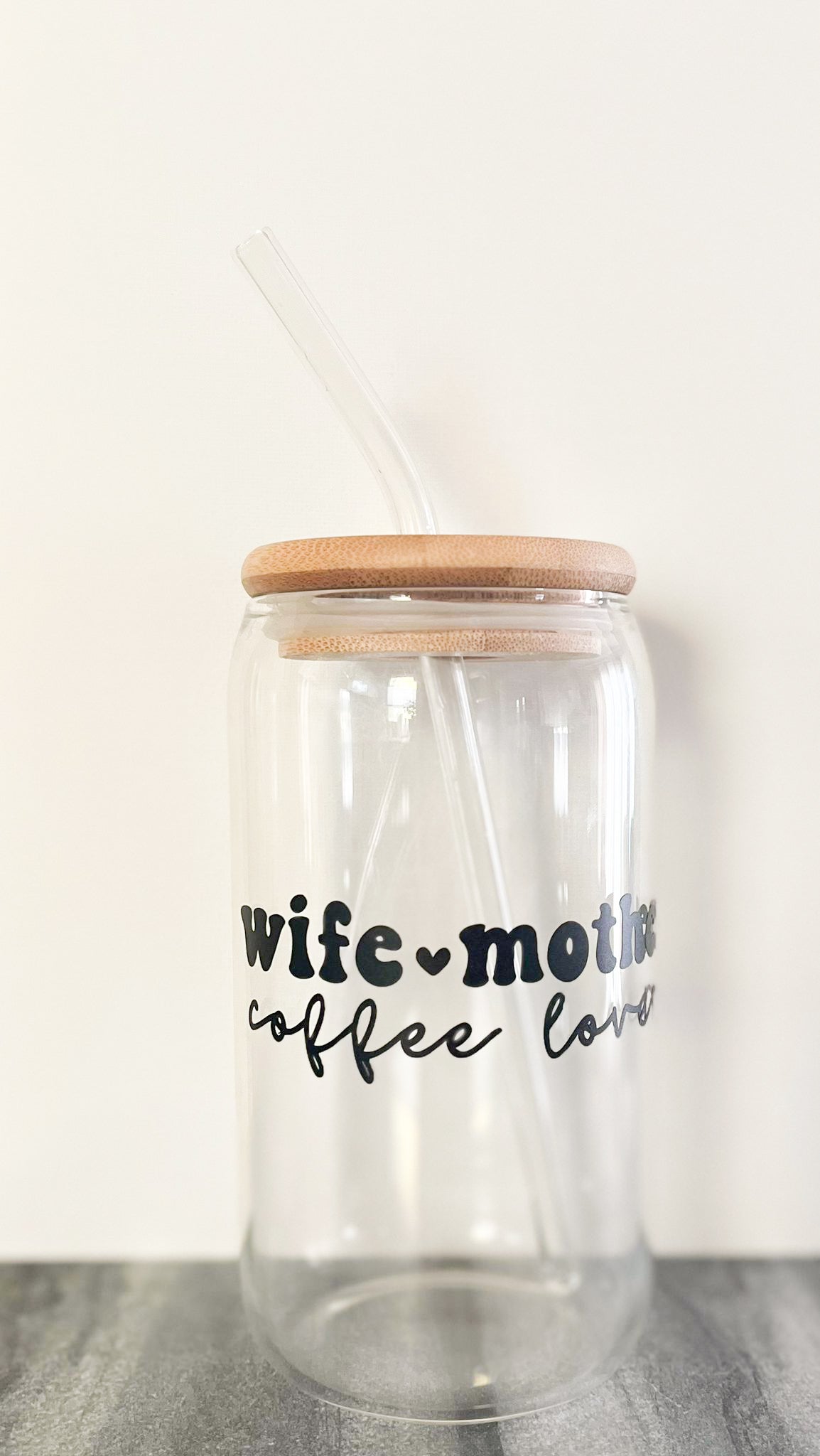 Wife- Mother- Coffe Lover Glas Becher