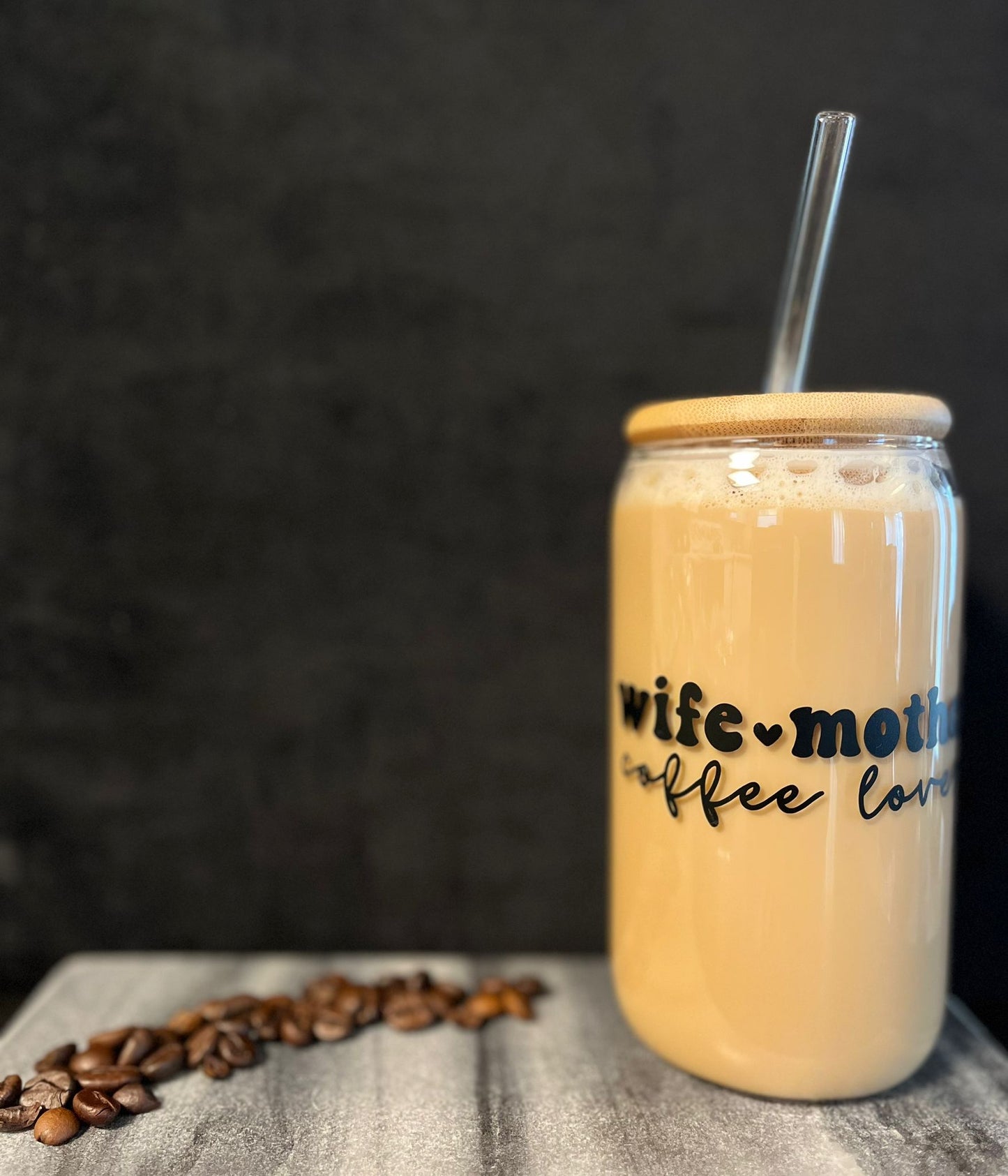 Wife- Mother- Coffe Lover Glas Becher