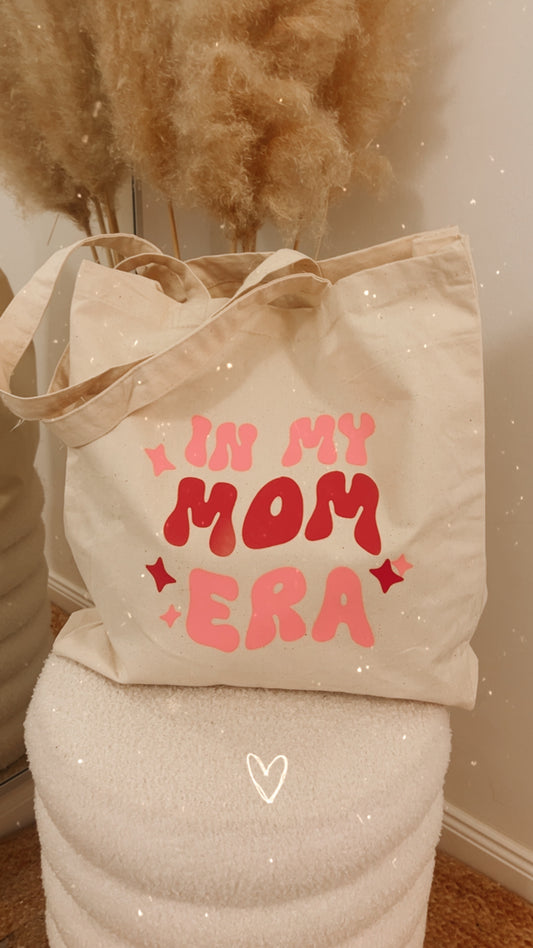 Jute shopper "MOM ERA" (Rosa/Blau)