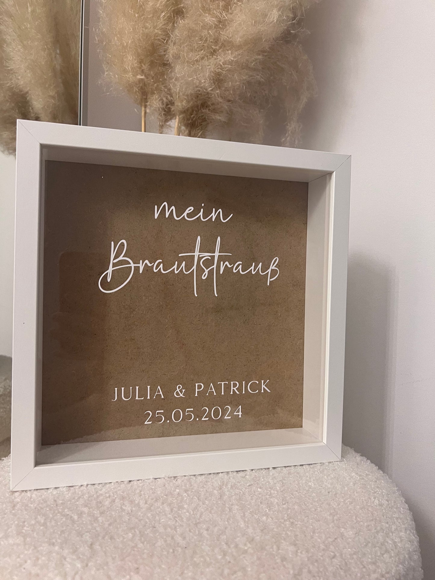 Bilderrahmen für den Brautstrauß