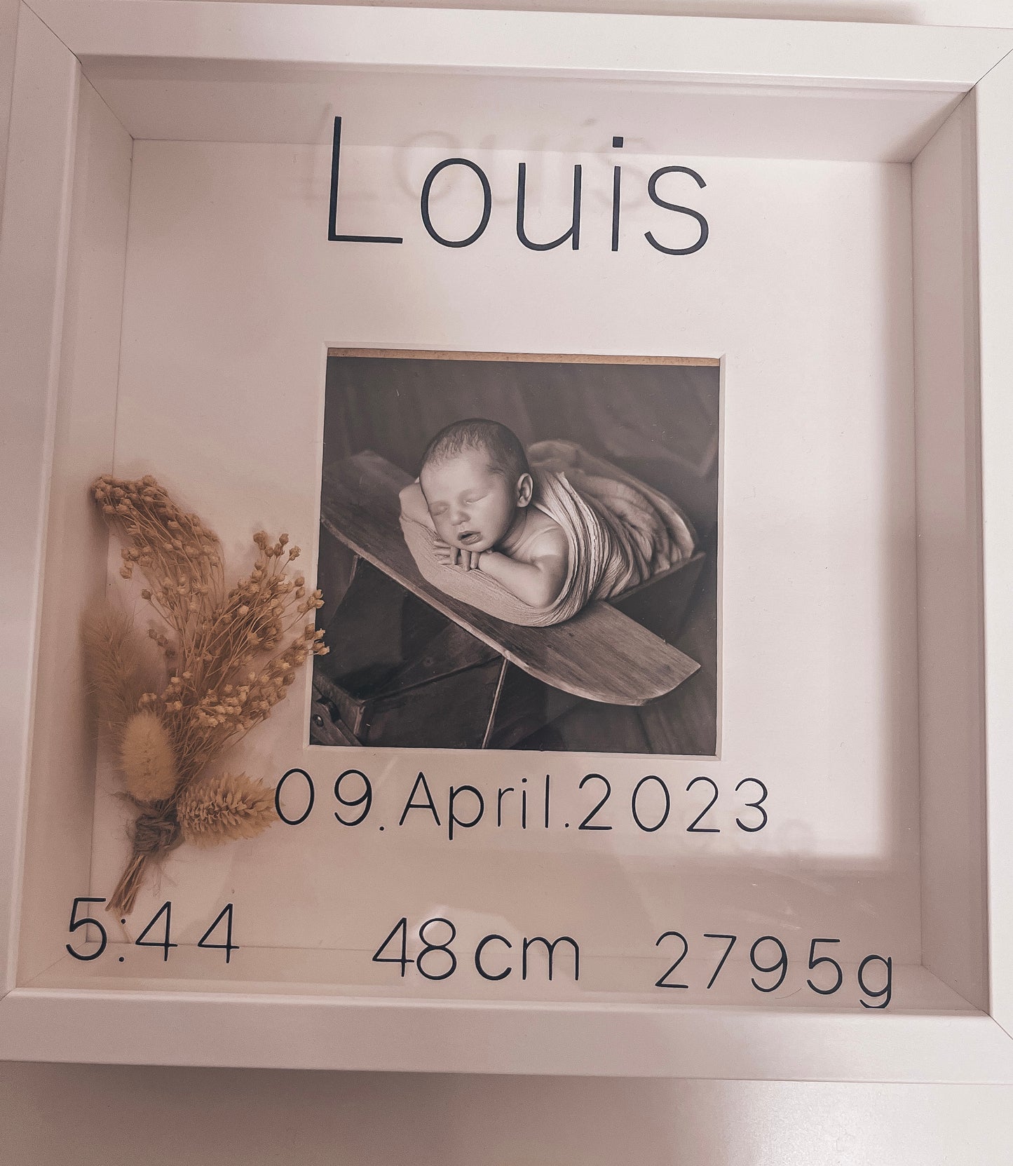 Geburtsbilderahmen personalisiert