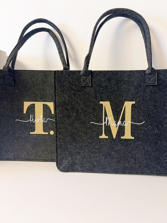 Große Filztasche / personalisiert